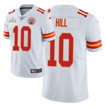 Miesten Kansas City Chiefs NFL Pelipaita Tyreek Hill 10 Nike Valkoinen 2021 Super Bowl LV